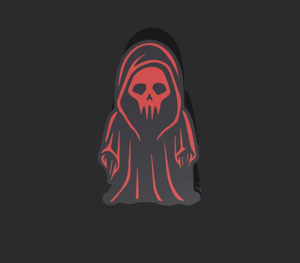 Halloween Geist LED Lampe - Leuchtbox