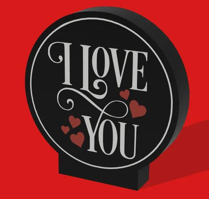 Valentinstag I Love You LED Lampe - Leuchtbox