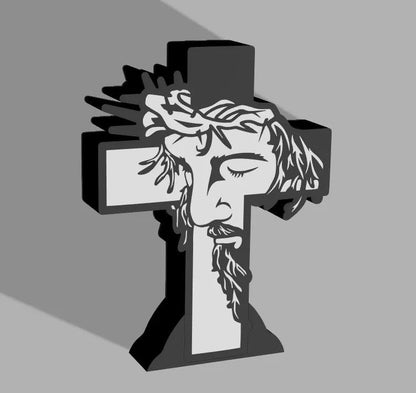 Glaube Jesus Kreuz LED Lampe - Leuchtbox