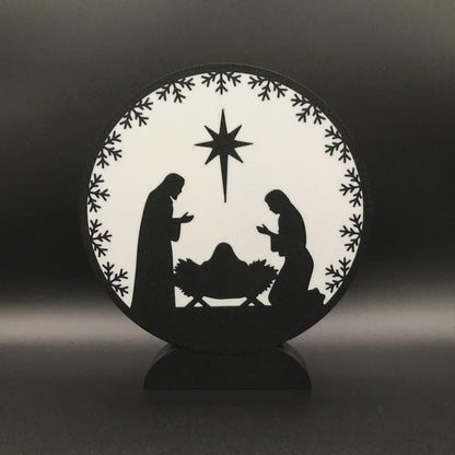 Glaube Jesus Krippe LED Lampe - Leuchtbox