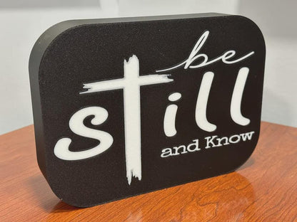 Glaube Jesus Be Still and Know LED Lampe - Leuchtbox