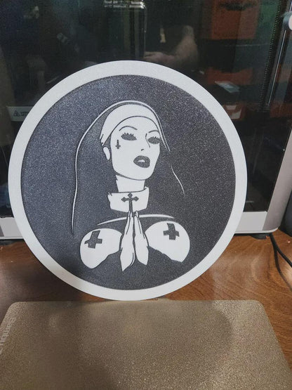 Glaube Jesus Attraktive Nonne LED Lampe - Leuchtbox