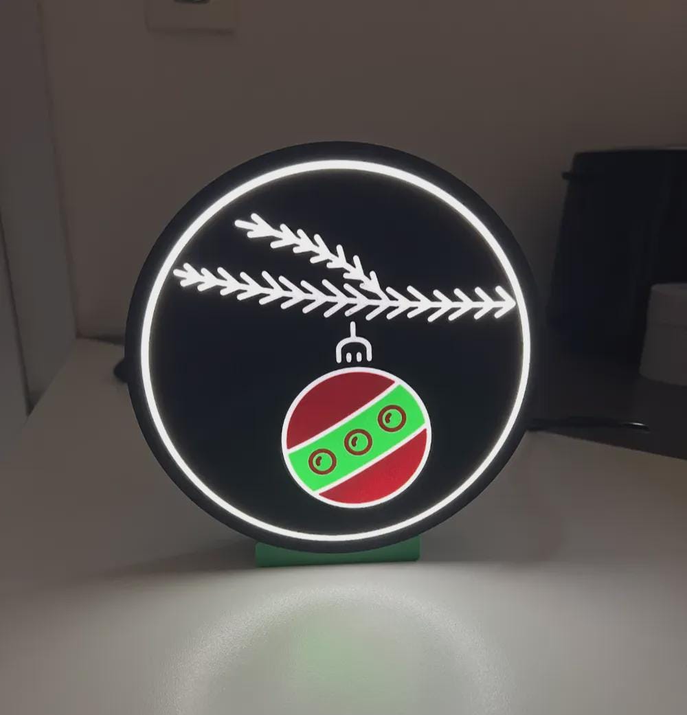 Weihnachten Kugel LED Lampe - Leuchtbox