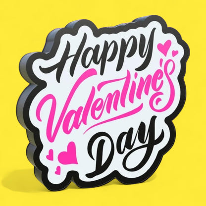 Valentinstag Happy Valentines Day LED Lampe - Leuchtbox