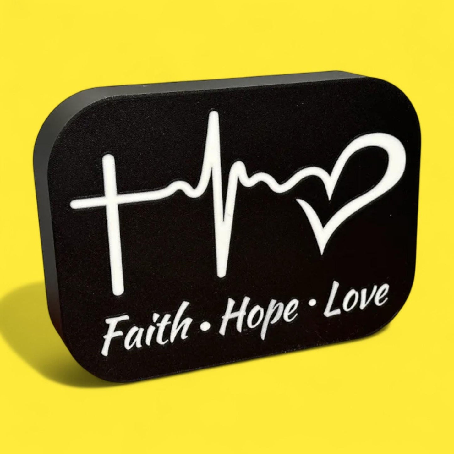 Glaube Jesus Faith Hope Love LED Lampe - Leuchtbox