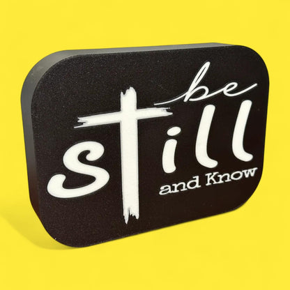 Glaube Jesus Be Still and Know LED Lampe - Leuchtbox