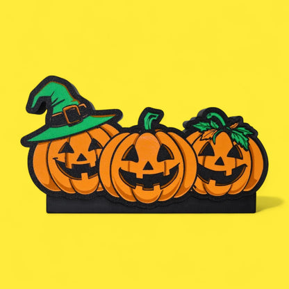 Halloween 3 Kürbisse LED Lampe - Leuchtbox