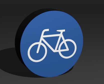 Radweg - Verkehrszeichen / Verkehrsschild / Warnzeichen Auto LED Lampe - Leuchtbox