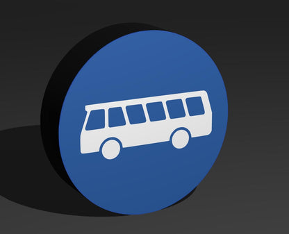 Bussonderfahrstreifen - Verkehrszeichen / Verkehrsschild / Warnzeichen Auto LED Lampe - Leuchtbox