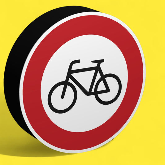 Verbot für Radverkehr - Verkehrszeichen / Verkehrsschild / Warnzeichen Auto LED Lampe - Leuchtbox