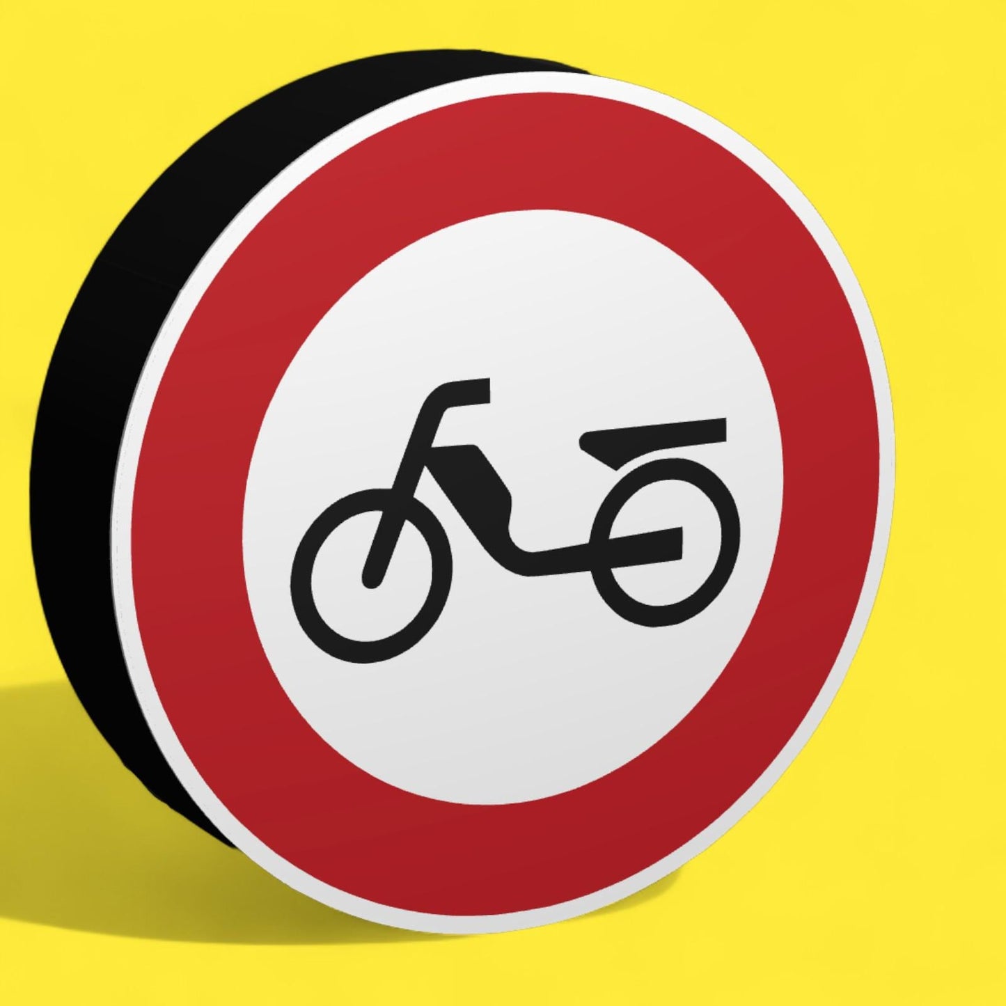 Verbot für Mofas - Verkehrszeichen / Verkehrsschild / Warnzeichen Auto LED Lampe - Leuchtbox