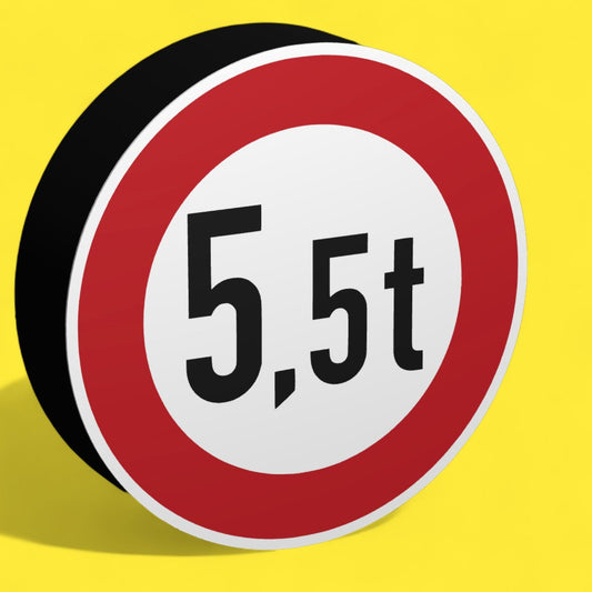 Verbot für 5,5t - Verkehrszeichen / Verkehrsschild / Warnzeichen Auto LED Lampe - Leuchtbox