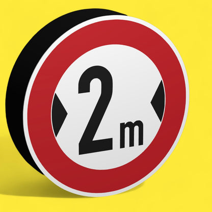 Verbot für 2m eng - Verkehrszeichen / Verkehrsschild / Warnzeichen Auto LED Lampe - Leuchtbox