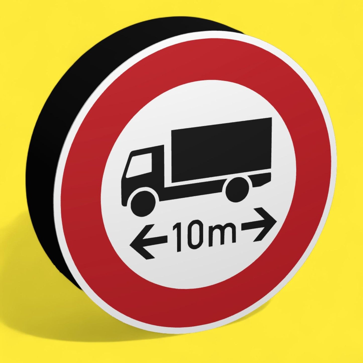 Verbot für 10m Länge - Verkehrszeichen / Verkehrsschild / Warnzeichen Auto LED Lampe - Leuchtbox