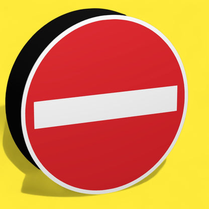 Verbot der Einfahrt / Einfahrt verboten - Verkehrszeichen / Verkehrsschild / Warnzeichen Auto LED Lampe - Leuchtbox