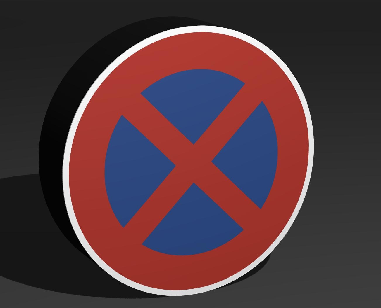 Absolutes Halteverbot - Verkehrszeichen / Verkehrsschild / Warnzeichen Auto LED Lampe - Leuchtbox