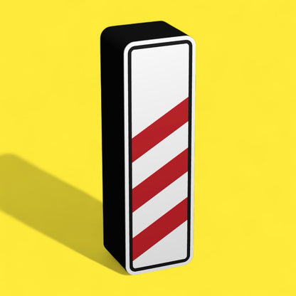 Dreistreifige Bake (240m) - Verkehrszeichen / Verkehrsschild / Warnzeichen Auto LED Lampe - Leuchtbox