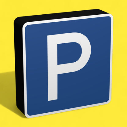 Parken - Verkehrszeichen / Verkehrsschild / Warnzeichen Auto LED Lampe - Leuchtbox