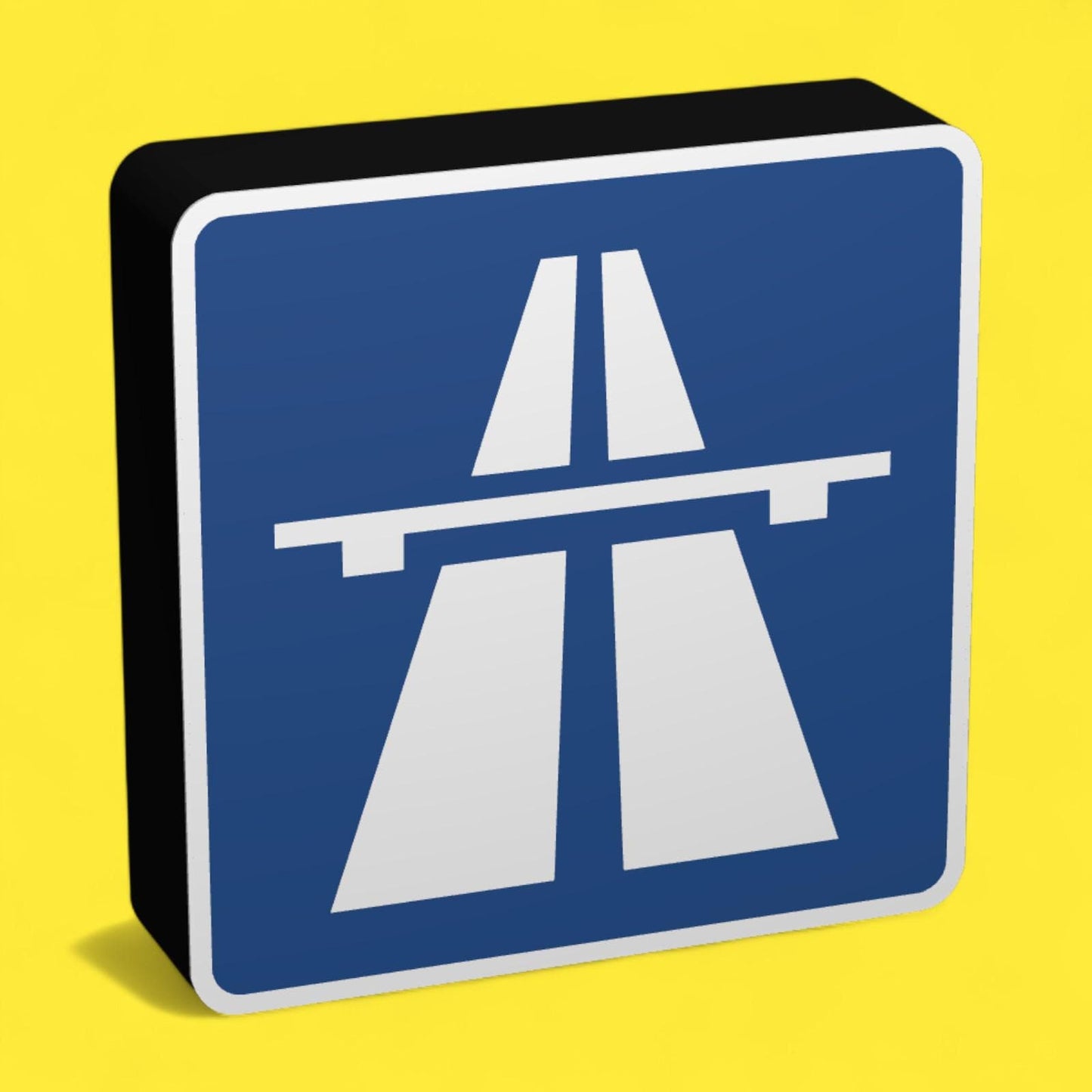 Autobahn - Verkehrszeichen / Verkehrsschild / Warnzeichen Auto LED Lampe - Leuchtbox