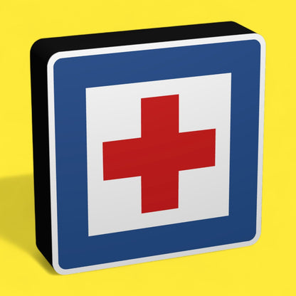 Erste Hilfe - Verkehrszeichen / Verkehrsschild / Warnzeichen Auto LED Lampe - Leuchtbox