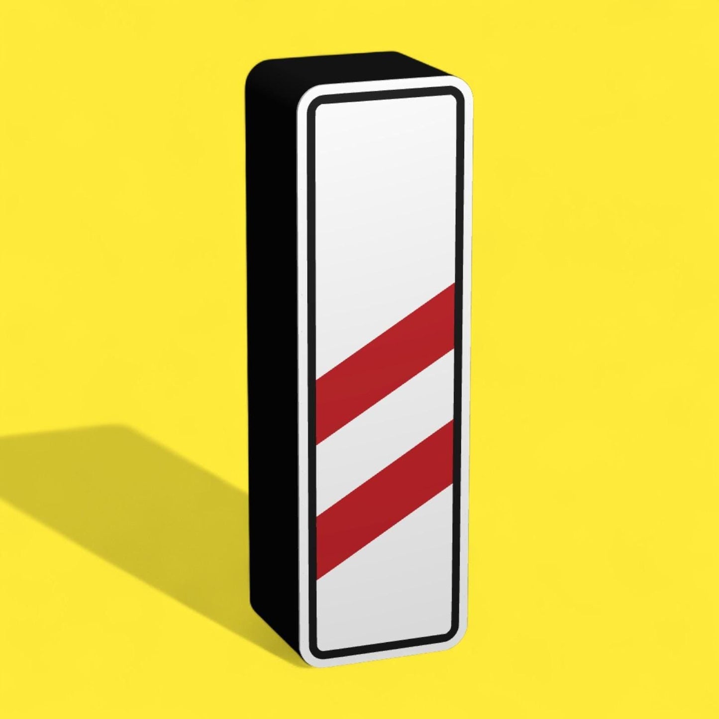 Zweistreifige Bake (160m) - Verkehrszeichen / Verkehrsschild / Warnzeichen Auto LED Lampe - Leuchtbox