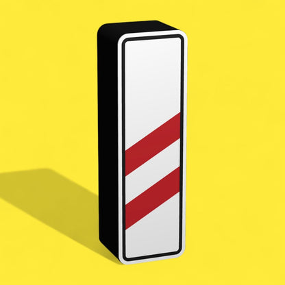 Zweistreifige Bake (160m) - Verkehrszeichen / Verkehrsschild / Warnzeichen Auto LED Lampe - Leuchtbox