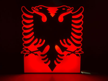 Flagge Albanien LED Lampe - Leuchtbox