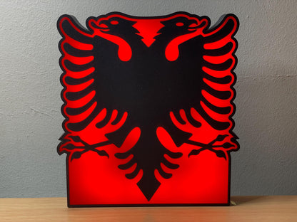 Flagge Albanien LED Lampe - Leuchtbox