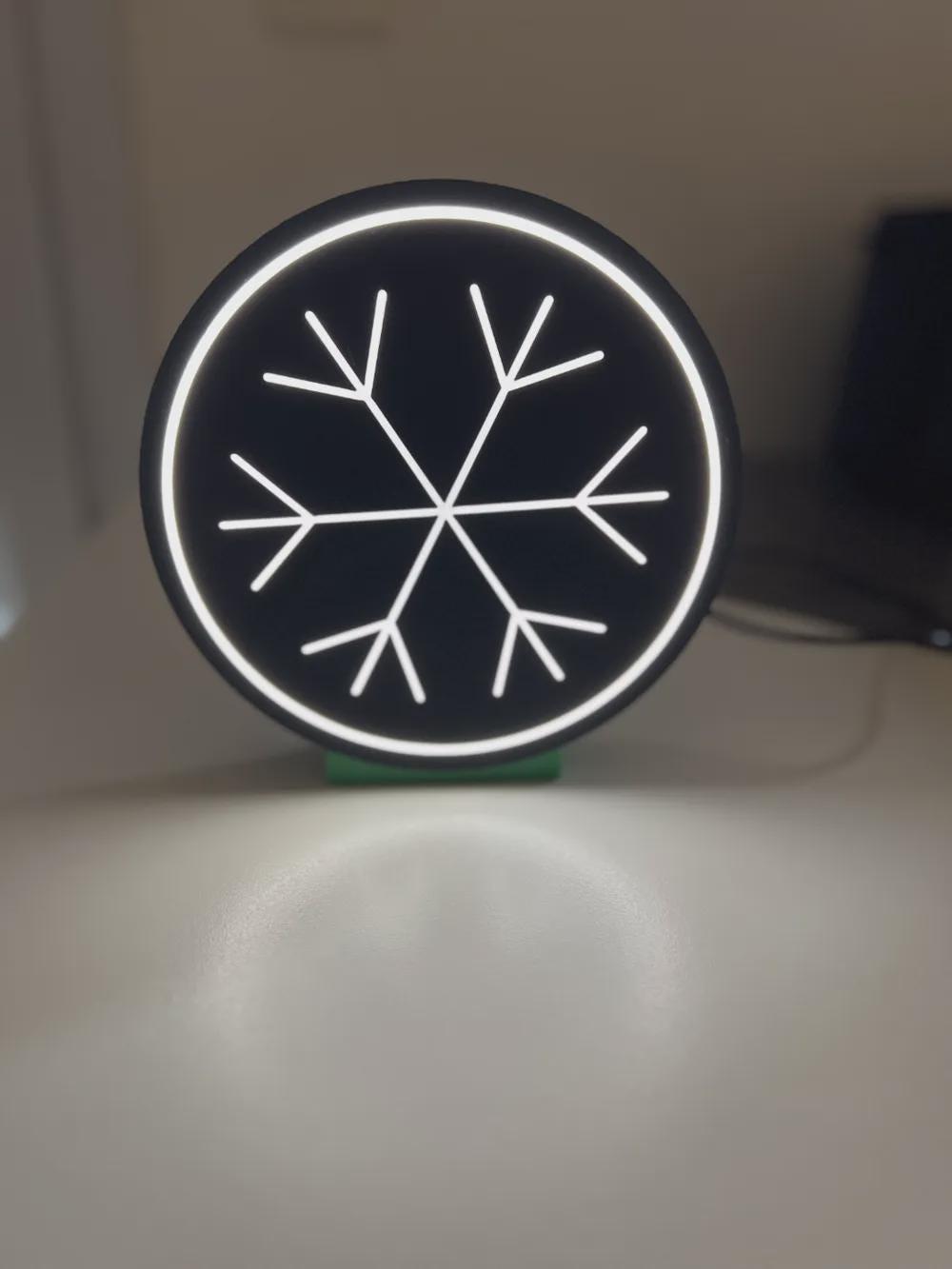 Weihnachten Schneeflocke LED Lampe - Leuchtbox