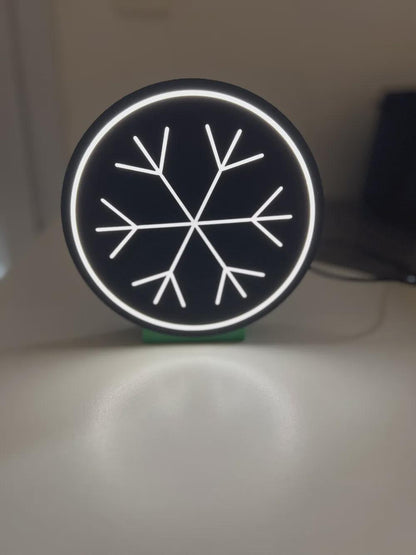 Weihnachten Schneeflocke LED Lampe - Leuchtbox