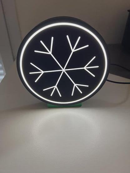 Weihnachten Schneeflocke LED Lampe - Leuchtbox