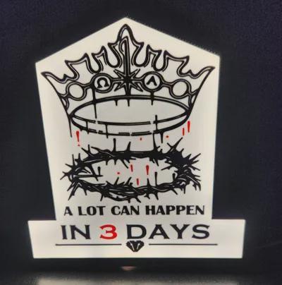 Glaube Jesus A Lot Can Happen in 3 Days LED Lampe - Leuchtbox