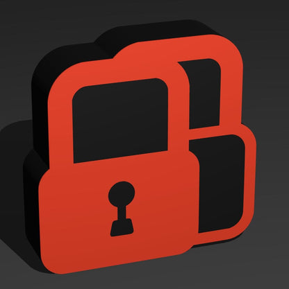 Warnleuchte Abgeschlossen Rot Auto LED Lampe - Leuchtbox