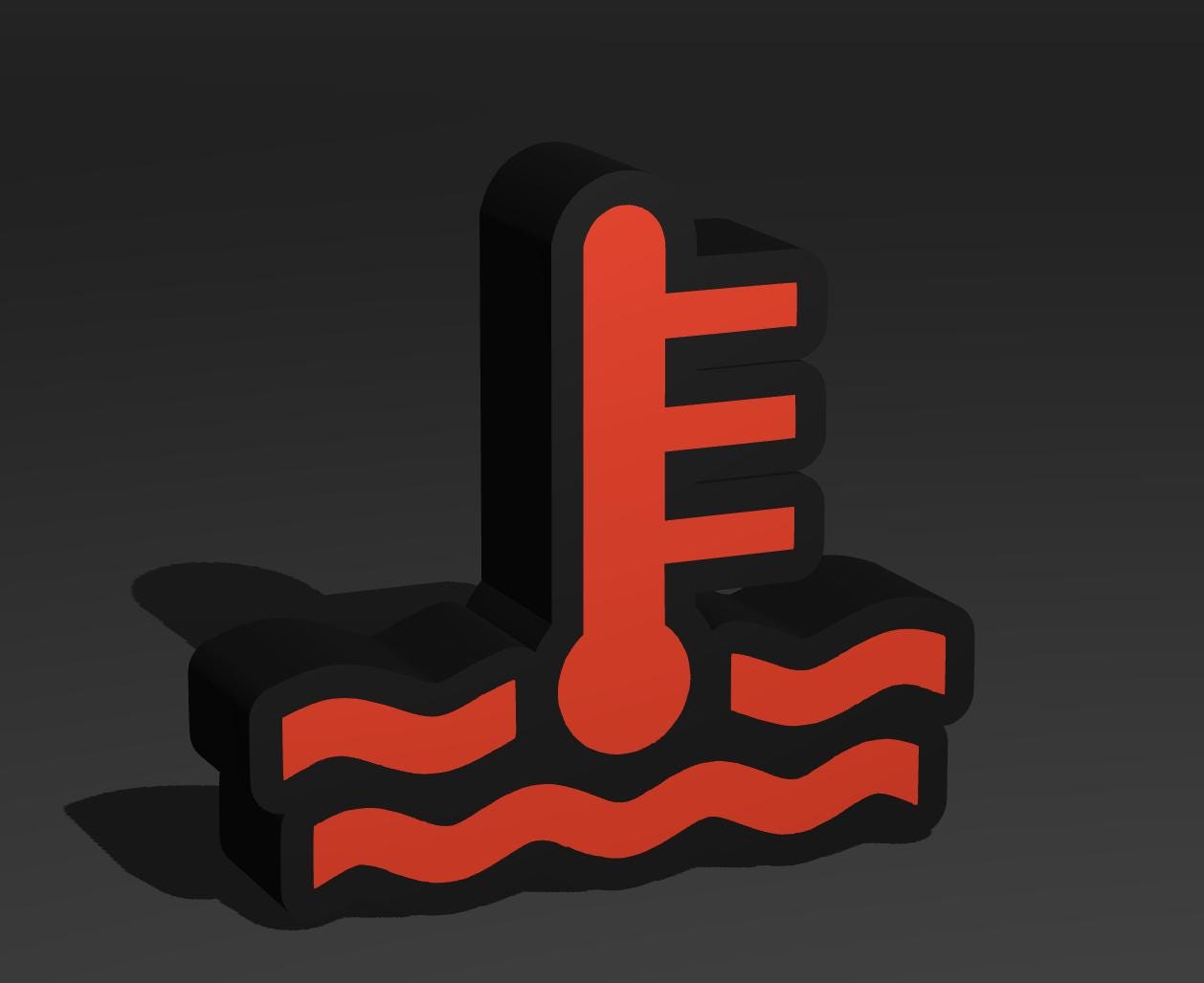 Warnleuchte Kühlmitteltemperatur Rot Auto LED Lampe - Leuchtbox