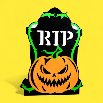 Halloween Kürbis Grabstein Lampe