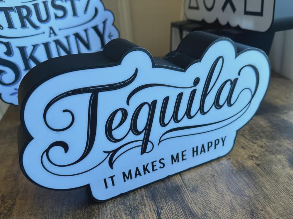 Alkohol Tequila Makes Me Happy Lampe