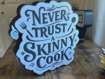 Koch Kochen Never Trust A Skinny Cook Lampe
