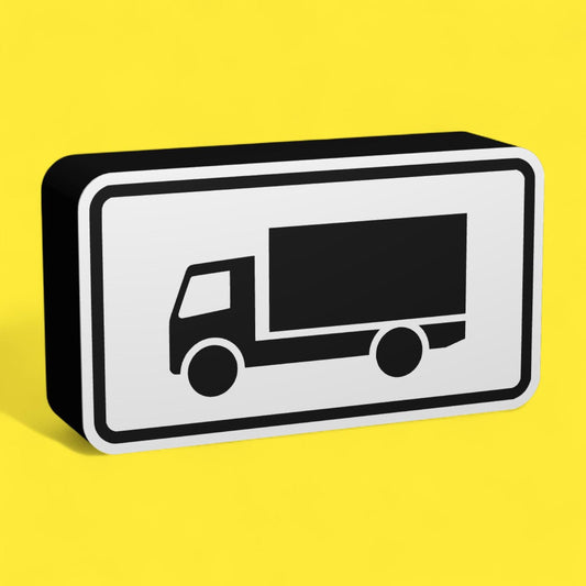 LKW - Verkehrszeichen / Verkehrsschild / Warnzeichen Auto LED Lampe - Leuchtbox