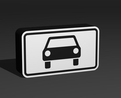 PKW - Verkehrszeichen / Verkehrsschild / Warnzeichen Auto LED Lampe - Leuchtbox