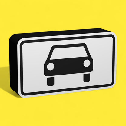 PKW - Verkehrszeichen / Verkehrsschild / Warnzeichen Auto LED Lampe - Leuchtbox
