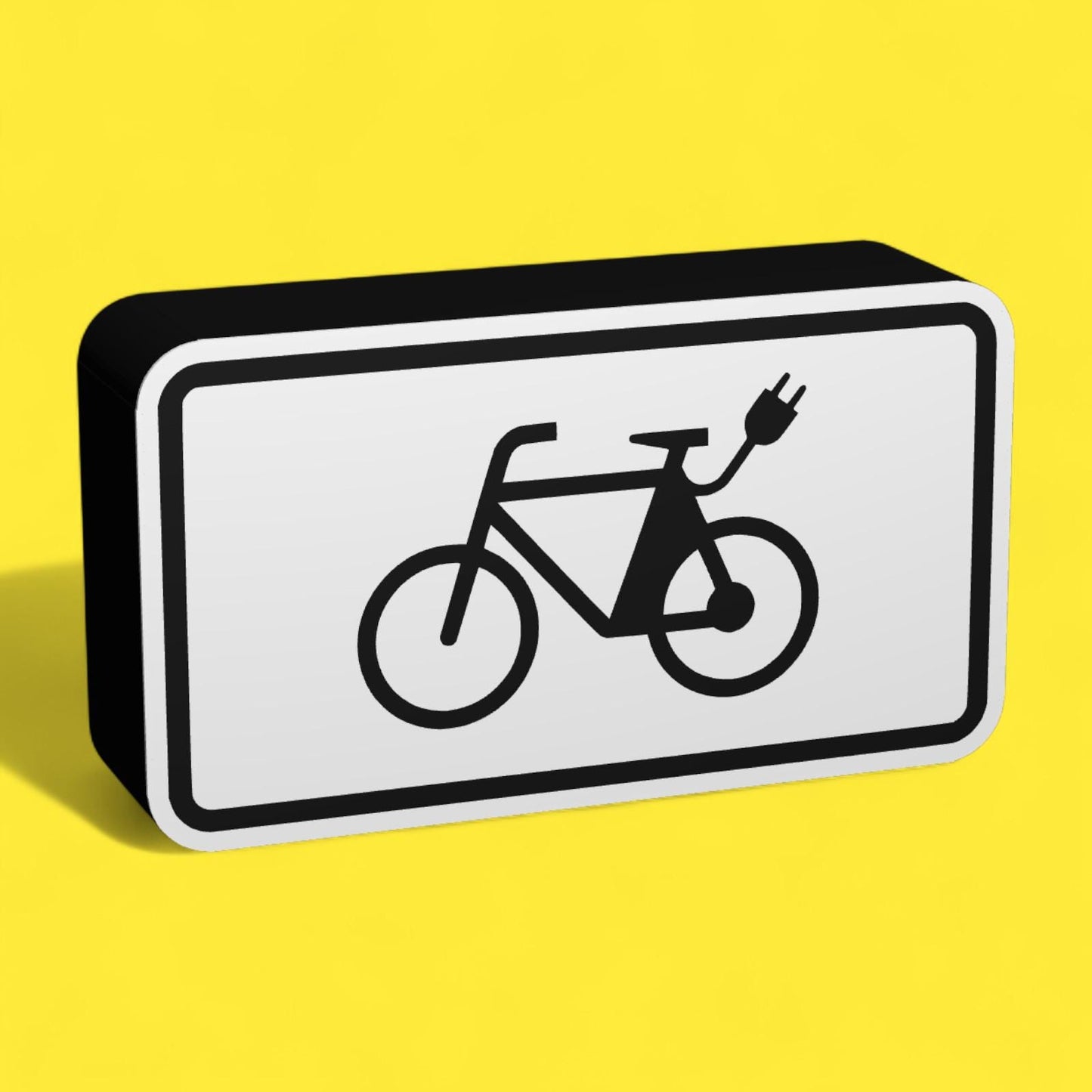 E-Bike - Verkehrszeichen / Verkehrsschild / Warnzeichen Auto LED Lampe - Leuchtbox