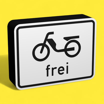 Mofas frei - Verkehrszeichen / Verkehrsschild / Warnzeichen Auto LED Lampe - Leuchtbox