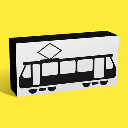 Straßenbahn - Verkehrszeichen / Verkehrsschild / Warnzeichen Auto LED Lampe - Leuchtbox