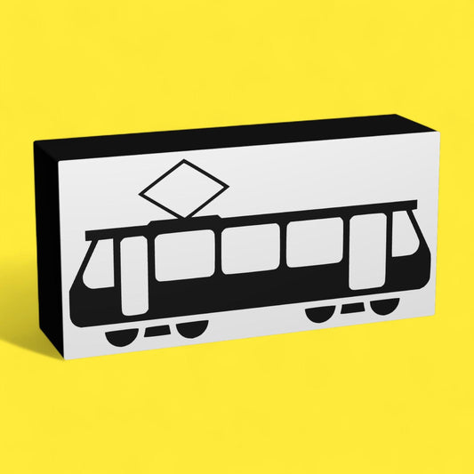 Straßenbahn - Verkehrszeichen / Verkehrsschild / Warnzeichen Auto LED Lampe - Leuchtbox