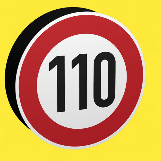 110 KMH Geschwindigkeitsbegrenzung - Verkehrszeichen / Verkehrsschild / Warnzeichen Auto LED Lampe - Leuchtbox