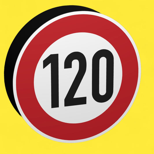 120 KMH Geschwindigkeitsbegrenzung - Verkehrszeichen / Verkehrsschild / Warnzeichen Auto LED Lampe - Leuchtbox