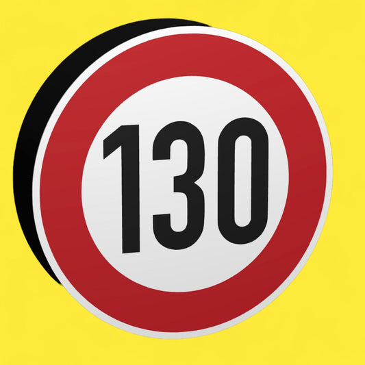 130 KMH Geschwindigkeitsbegrenzung - Verkehrszeichen / Verkehrsschild / Warnzeichen Auto LED Lampe - Leuchtbox