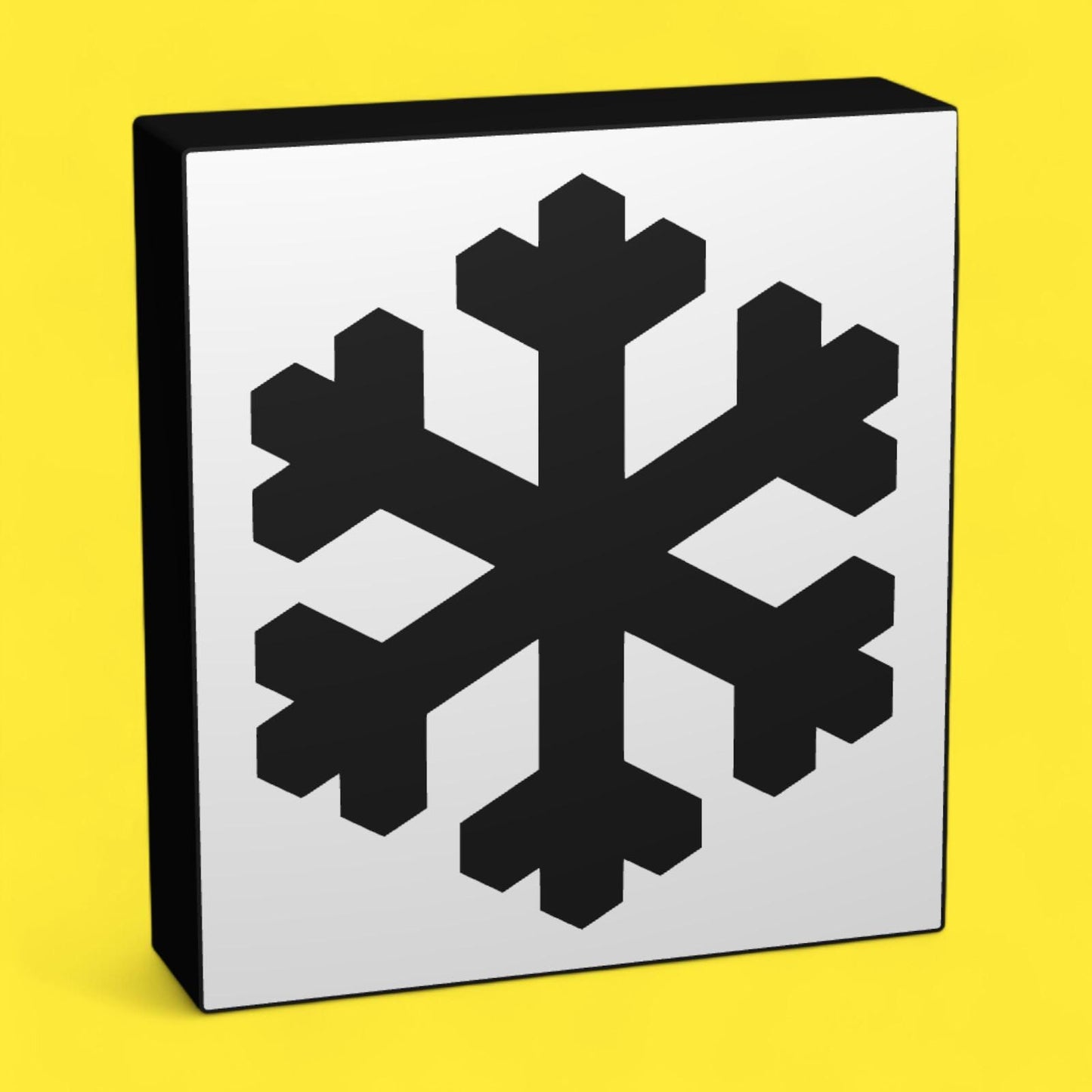 Sinnbild Schnee- oder Eisglätte - Verkehrszeichen / Verkehrsschild / Warnzeichen Auto LED Lampe - Leuchtbox