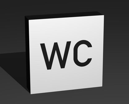 WC - Verkehrszeichen / Verkehrsschild / Warnzeichen Auto LED Lampe - Leuchtbox