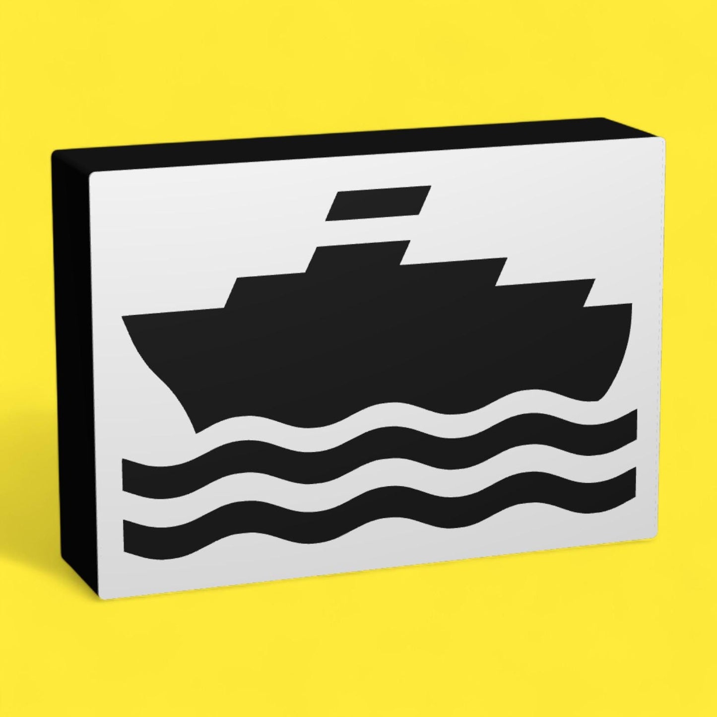 Fähre - Verkehrszeichen / Verkehrsschild / Warnzeichen Auto LED Lampe - Leuchtbox